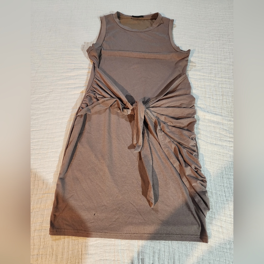 Front Tie Mini Dress
